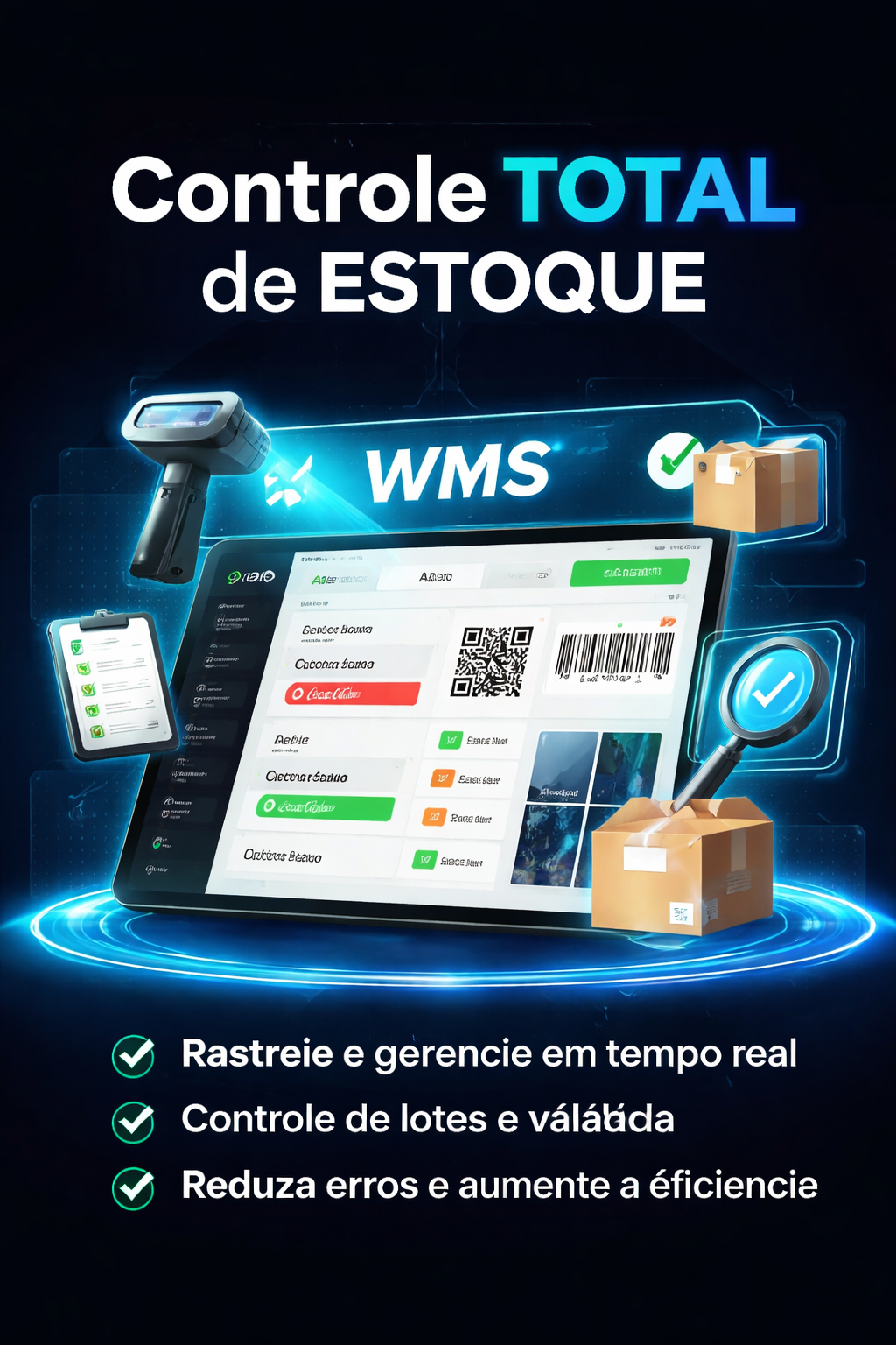 Sistema ERP para distribuidoras - Interface de gestão completa